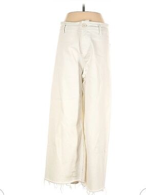 Zara Wide Leg Raw Hem Jeans
